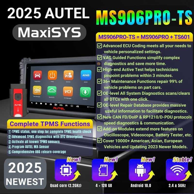 Диагностический планшет Autel MaxiSys MS906 PRO-TS OBD2, Душанбе