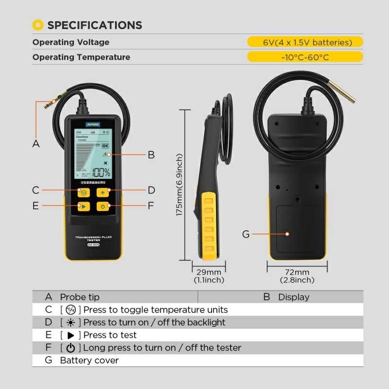 Тестер трансмиссионной жидкости launch thinkcar XTOOL OBDSTAR Avtel, Душанбе