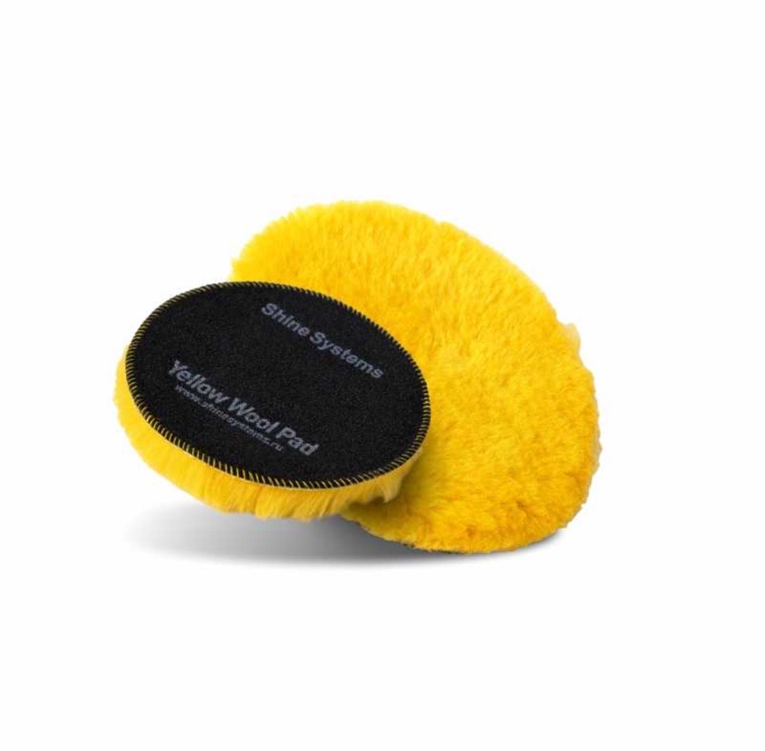 Полировальный круг из желтого меха, 130 мм Shine Systems Yellow Wool Pad, Душанбе