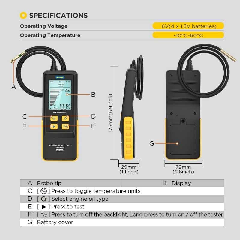 Тестер качества моторного масла launch thinkcar XTOOL OBDSTAR Avtel, Душанбе