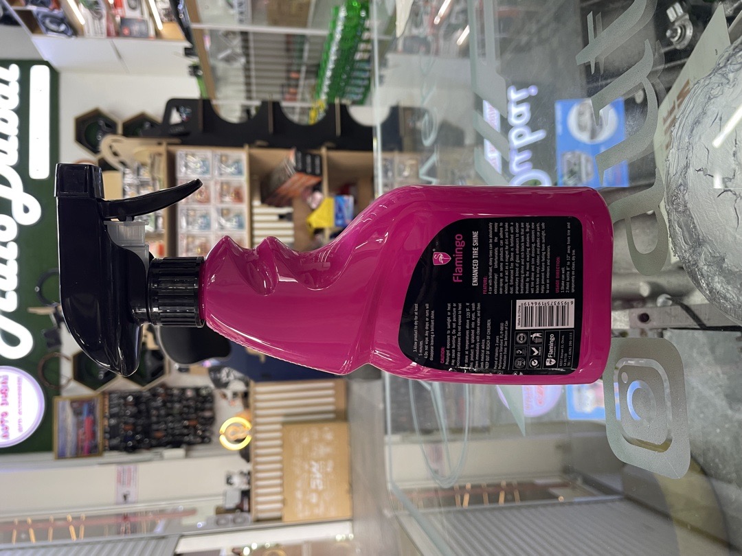 Полироль для шин усиленная спрей Flamingo Enhanced Tire Shine, Душанбе